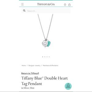 Tiffany Double Heart Tag Necklace